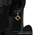 94728 square shape pendant beautiful design dubai jewelry gold earring for girlfriend gift